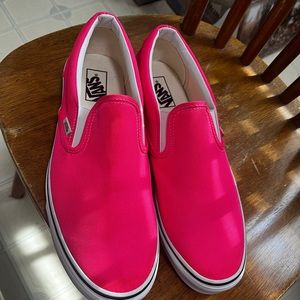 Neon pink Van slip on